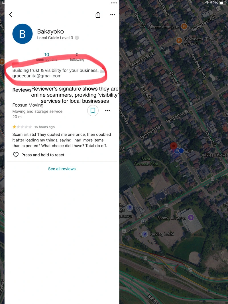 The Dark Side of Google: Fake Reviews Target Local Movers in Ottawa 1 Fake-review-for-Foosun-Moving-local-movers-in-Ottawa